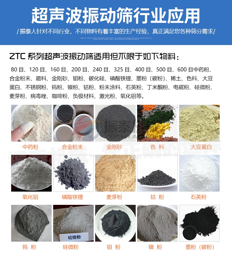 醫(yī)藥色素超聲波旋振篩行業(yè)應用